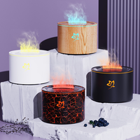 Diffuseur d'arômes USB 160 ml, diffuseur d'huiles essentielles ultrasonique portable pour yoga, spa, humidificateur avec lumière nocturne romantique