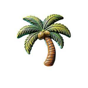 Aimants de réfrigérateur en résine en relief avec motif de palmiers en bord de mer, souvenirs culturels et touristiques de la plage, petits cadeaux en gros - Product Image 4