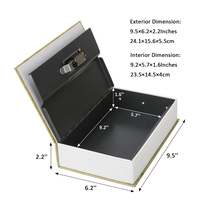 Coffre-fort secret en forme de livre en acier de haute qualité pour le bureau avec serrure à combinaison et clé Shuaima Cadeau personnalisé