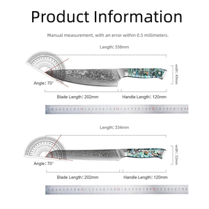 Damascus Steel Serrated <b>Bread</b> <b>Knife</b> Abalone Shell Handle Long Sharp Wavy Edge Kitchen <b>Knife</b> for Slicing <b>Bread</b> Cake Pastry - Product Image 5