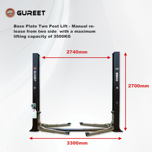 Elevador Hidráulico de Doble Cilindro de 3500 kg con Certificación <span class=keywords><strong>CE</strong></span> de HuaTong, Elevador de 2 Postes para Autos, Personalizable para Garaje - Product Image 2