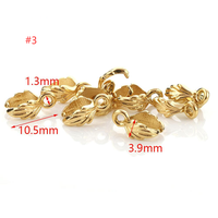 B4649 Fermoir de haute qualité plaqué or en acier inoxydable pour colliers et bracelets, idéal pour la fabrication de bijoux