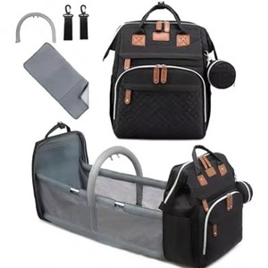 Sac à langer à dos, échantillon gratuit, sac à langer double extensible 25-37L avec matelas à langer et trou pour écouteurs - Product Image 5