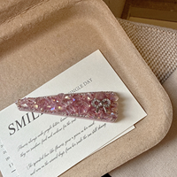 Barrette à cheveux de luxe en strass, très tendance, pour mariage, pinces BB, pinces coréennes, pinces à cheveux en cristal pour franges latérales, accessoires capillaires