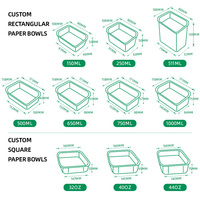 Bol à soupe et salade en papier enduit biodégradable de qualité alimentaire, écologique, jetable, avec couvercle anti-fuite, personnalisable pour la restauration commerciale