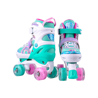 Patins à roulettes à roulettes lumineuses adaptés aux enfants, mignons, pour garçons et filles, nouveau design, patins à roulettes quad, taille réglable