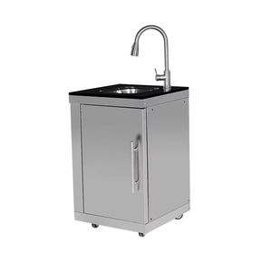 شواية باربكيو مع موقد جانبي وخزانة، مطبخ خارجي حديث متكامل، شوايات من الفولاذ المقاوم للصدأ مع خزائن - Product Image 5