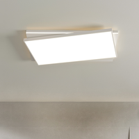 Plafonnier LED de protection oculaire pour chambre à coucher Zhongshan Lighting, design moderne et minimaliste, avec couvercle en acrylique et structure en fer