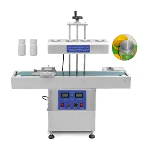 Hoge Snelheid Plastic Fles Capping Blikjes Continu Inductie Fles Sealer/Aluminiumfolie Film Sluitmachine Met Goedkope Prijs