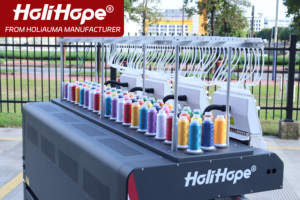 Máquina de Bordar Automática com Controle Remoto de <span class=keywords><strong>4</strong></span> Cabeçotes da Fábrica Holihope com Garantia de 10 Anos Qualidade Similar às Máquinas de Bordar Tajima - Product Image 5