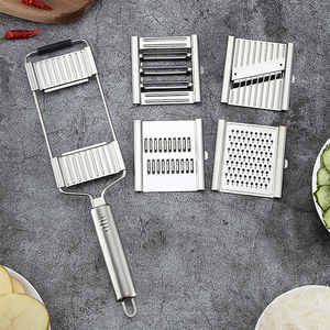 Rebanador Multiusos <span class=keywords><strong>de</strong></span> Frutas y Verduras, <span class=keywords><strong>Rallador</strong></span> Plano Manual <span class=keywords><strong>de</strong></span> Acero Inoxidable, Perfecto para Ensaladas, Calabacín, Zanahorias, Cebollas y Otros Vegetales - Product Image 6