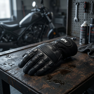 Gants de course en cuir à doigts entiers, revêtement antidérapant, imperméables, respirants, compatibles avec les écrans tactiles, pour la conduite - Taille universelle unisexe - Product Image 4
