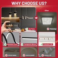 Lustre LED suspendu pour salon, design original, en aluminium, commande intelligente, blanc chaud, intensité variable, style nordique créatif, pour salle à manger