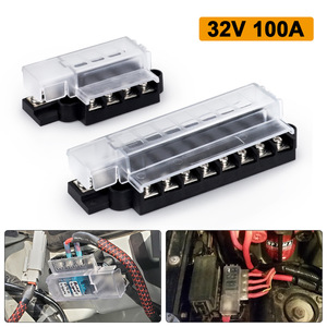 Boîte à fusibles rectangulaire pour voiture, 1 entrée 4 sorties, 1 entrée 8 sorties, 32V 100A, pour la protection des circuits électriques automobiles - Product Image 5
