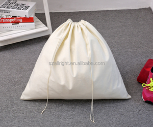 Bolsa de Algodón Blanca Personalizada con Cordón, Reciclable y Versátil para Bolsos de Mano, Libros, Manualidades, Pegatinas, Marcos de Fotos - Product Image 3