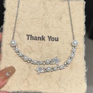 Collier pendentif en argent sterling S925 avec petit cercle de diamants exquis, design minimaliste polyvalent, perles scintillantes, niche pour - Product Image 3