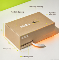 Boîte en papier kraft à bande déchirable, boîte cadeau en carton ondulé personnalisée, emballage alimentaire recyclable, OEM & ODM pour entreprises