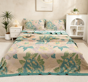 Couverture <span class=keywords><strong>de</strong></span> canapé écologique pour la maison, toutes saisons, 200*230cm, motif floral <span class=keywords><strong>de</strong></span> pivoine <span class=keywords><strong>rouge</strong></span> tibétain - Product Image 1