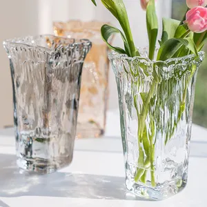 Ornamen ruang tamu transparan Eropa Spanyol vas kaca Nordic penataan bunga sederhana modern