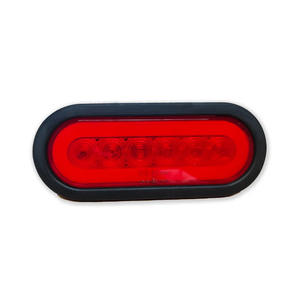 6 LEDs araç arka ışıkları yüksek kalite 10-30V kırmızı araba yedekleme lambası su geçirmez lamba evrensel Oval dur işık kamyon kuyruğu ışıkları
