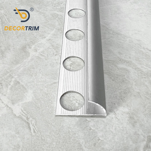 DECORTTRIM Profilé en aluminium courbé ouvert pour <span class=keywords><strong>carrelage</strong></span>, bordure de <span class=keywords><strong>carrelage</strong></span> à bords arrondis pour la décoration des sols et des murs - Product Image 2