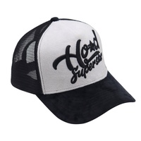 Gorra de camionero de terciopelo con logotipo personalizado Sombrero de malla de moda con bordado Estilo hip hop para actividades al aire libre y ciclismo