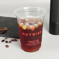 Tasse en PLA avec couvercle en forme de dôme, vente en gros, emballage écologique, tasse biodégradable pour boisson froide pour café, jus, milk-shake, smoothie