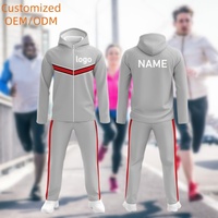 Ensemble de survêtement de sport pour homme, sweat-shirt et pantalon de jogging de haute qualité, logo personnalisé, poids lourd, pour l'hiver