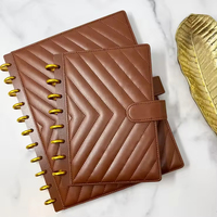 Libreta Espiral de Cuero Personalizada de Lujo al por Mayor, Resistente al Agua, con Hojas Sueltas, Organizador/Planificador de Alta Calidad, Regalo con Logotipo Personalizado Gratuito