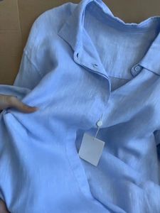 Camisa Casual con Cuello para Mujer, Ligera, Holgada, de Manga Larga, para Verano - Product Image 6