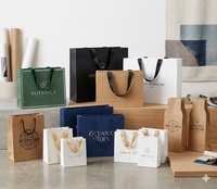 Sac d'emballage en carton écologique 2026 pour cadeaux de Noël avec logo personnalisé, matériaux recyclés, design pliable pour l'emballage de bougies
