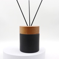 Bouteille de diffuseur en verre mat 200ml/100ml, accessoire de voiture, couvercle en bois, neuf