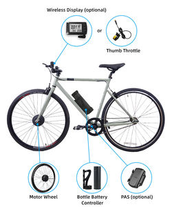 Solution de conversion de vélo électrique KN20S 250W, kits de vélo électrique à entraînement avant, axe traversant 12x100mm, compatible avec batterie en forme de bouteille - Product Image 4