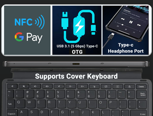 แท็บเล็ต OEM ขนาด 11 นิ้ว Qualcomm Octa Core ระบบ Android 14 แรม 8GB รองรับ 4G LTE Wi-Fi NFC USB-C สำหรับธุรกิจ คอมพิวเตอร์พกพาขนาดเล็กพร้อม NFC - Product Image 6