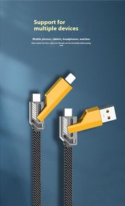 Cable de Carga Súper Rápida Pd Cuatro en Uno de Aleación de Zinc para Huawei, Cable de Datos Multifunción para Teléfono Móvil con Trenzado de Nailon Tipo C - Product Image 5