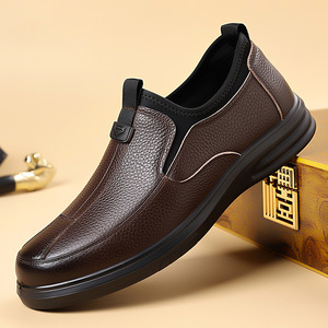 Mocasines de Piel Vacuna para Hombre, Punta Redonda, Suela de Goma, Entresuela de EVA, Forro de Malla, Zapatos para Caminar para Todas las Estaciones - Product Image 4