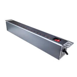 Liga de alumínio múltipla personalizada de fábrica 1.5UA 16Way 32 Way com rack de interruptor de sobrecarga PDU