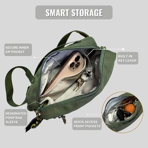 Cinturón y Correa de Hombro Ajustables para Perros, Bolsa de Paseo para Perros con 3 Formas de Uso, <span class=keywords><strong>Riñonera</strong></span> para Bolsas de Excrementos - Product Image 3