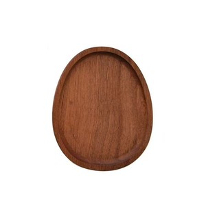 Creative Japanese Oval Wooden <b>Tray</b> 18x16x1.5cm For Home Use Serving Food Cheese <b>Tea</b> Party Snacks Decoration - Product Image 4
