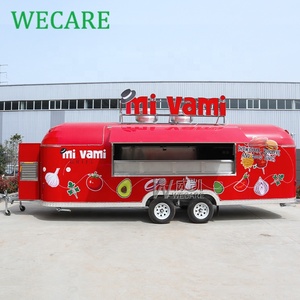 WECARE Personnaliser Rue Mobile Cuisine Café Bar Restaurant Restauration Remorque Restauration Rapide Voiture BBQ <span class=keywords><strong>Pizza</strong></span> Camion Alimentaire avec Four - Product Image 2