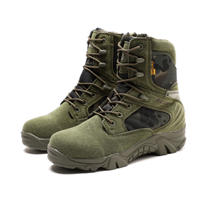 TSB10 Parashot Desert Delta High Top <b>Hiking</b> Shoes Camo <b>Boots</b> Green Suede Desert <b>Boots</b> - Product Image 5