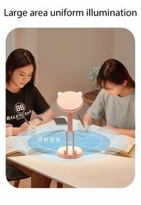 Folding Desk Lamp Pink Eye Protection Table Lamp Cute Cat Ear <b>Night</b> <b>Light</b> Portable Reading and Learning Desk Lamp - Product Image 6