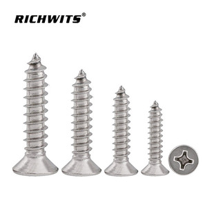 Tornillos Autorroscantes de Cabeza Plana Phillips de Acero Inoxidable GBT846, Pernos para Madera para Trabajos de Carpintería - Product Image 3