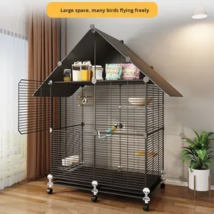 Muhabbet Kuşları, İspinozlar için Sağlam Papağan Kafesi, Yatay Tel İnci Kuş Yuvası, Kukabaklar için Özel Kuş Saklama Kutusu, Villa Kuş Evi - Product Image 2