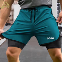 Shorts de course pour hommes de qualité supérieure, shorts de sport à séchage rapide, doublure de compression, pantalon d'entraînement de tennis, logo personnalisable, shorts de sport
