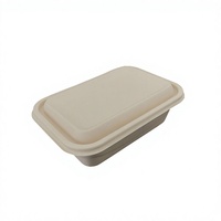 Boîte à lunch biodégradable en amidon de maïs JIAHUI, boîte bento jetable, boîte à emporter carrée, récipient alimentaire pour salade, moule personnalisé