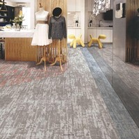 Moquette commerciale pour hôtel en PVC, découpe de moquette de luxe, carreaux de moquette modulaires amovibles pour bureau, moquette de sol 50x50