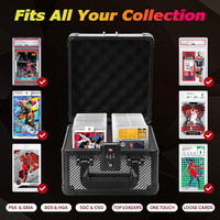 Étui de protection rigide en acrylique pour cartes à collectionner, 2 rangées, pour rangement et collection de cartes BGS
