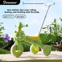 Nouveau tricycle multifonctionnel pour enfants, draisienne dinosaure, 1-14 ans, en plastique, à trois roues, avec contrôle parental