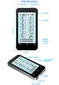 เครื่องนวดกล้ามเนื้อ EMS 12โหมดนวดหน้าจอสัมผัสแบบพกพาเครื่องบำบัดด้วยไฟฟ้า12โหมด - Product Image 3